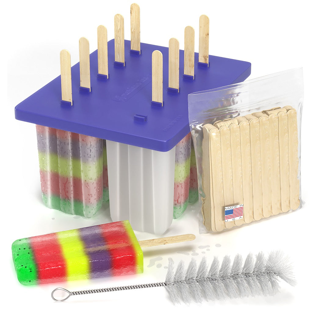 Ice Lolly Pop Mold Popsicle Maker with Straw Makes BPA Free Just Pop In The  Freezer for a Healthy Snack