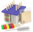 American Ice Pop Maker - 10 Pops + 50 Wood Sticks + Brush